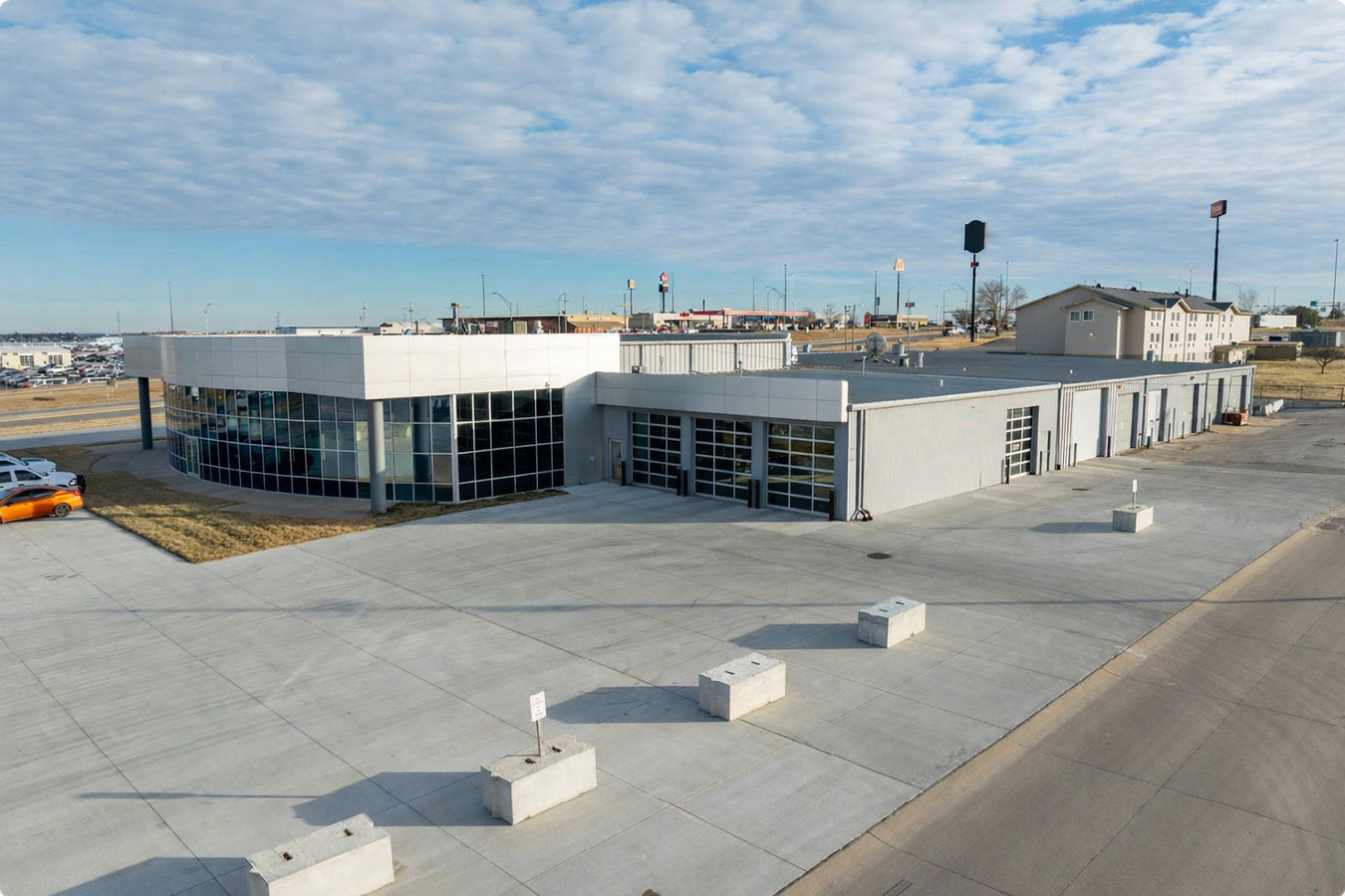 Concrete parking lot building in Methuen, MA